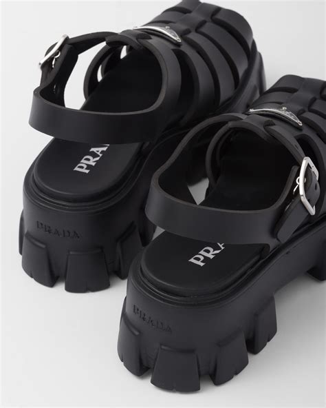 prada sandals foam|Prada heeled sandals.